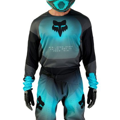 Maillot cross Fox 360 - REVISE 2024 - Gris / Bleu