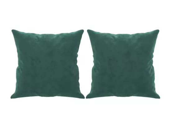 Canapé 2 places avec oreillers vert foncé 140 cm velours