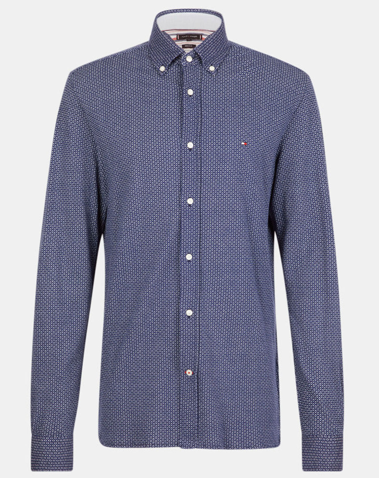 Tommy Hilfiger Chemise droite Jersey imprimée Géométrique bleu marine
