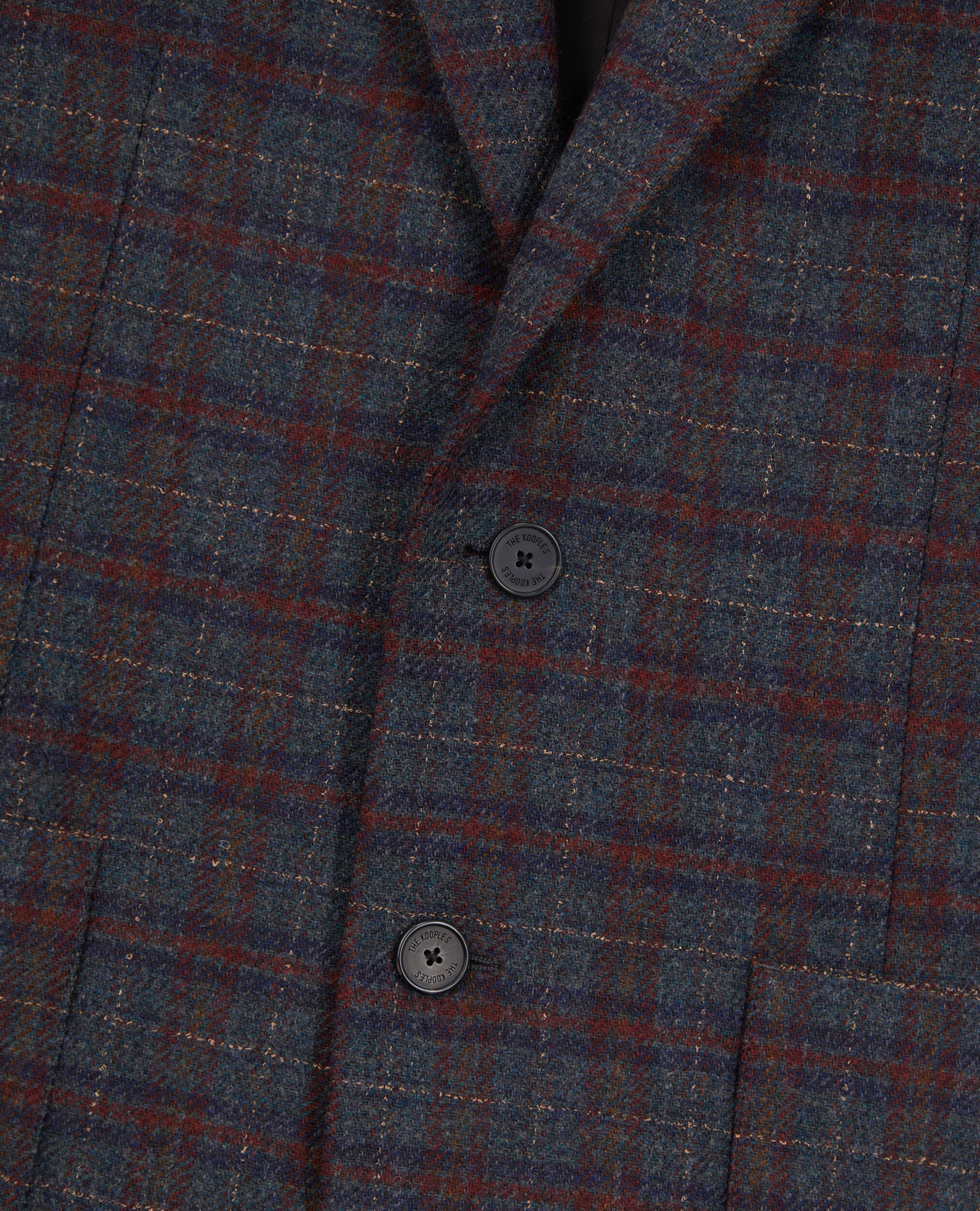 Veste à carreaux en laine
