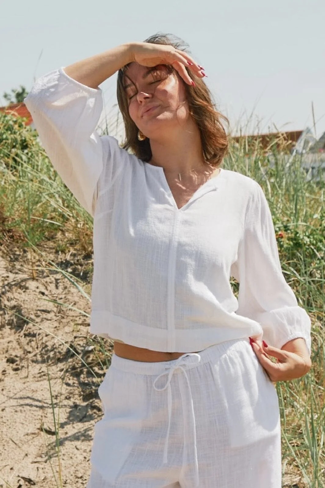 Neo Noir Sarla Soft Linen Blouse