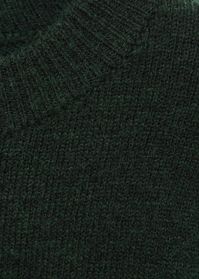 MANGO Knit shift dress Green