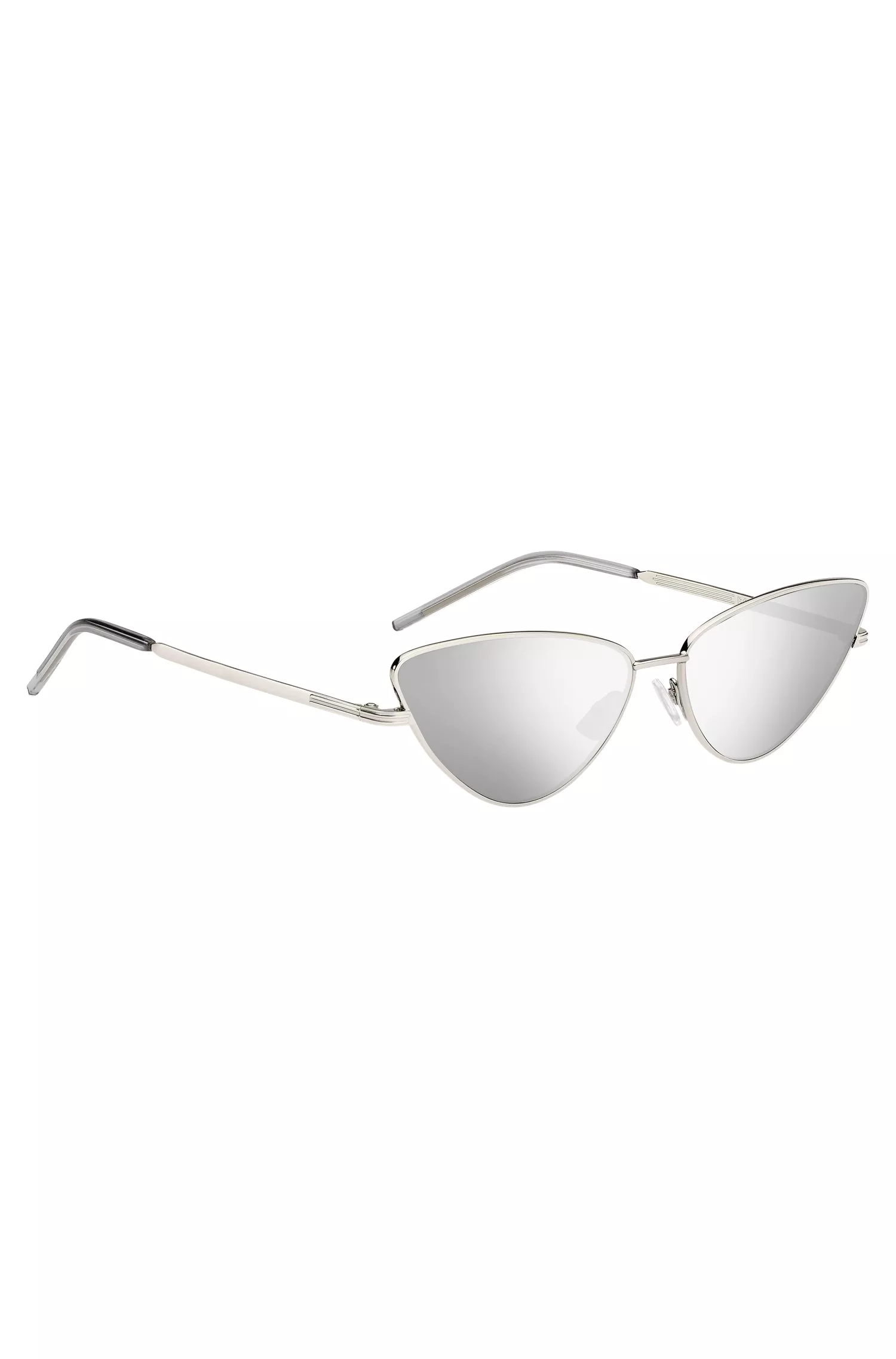 Óculos de sol BOSS Black-Cat-eye em aço com detalhes exclusivos.