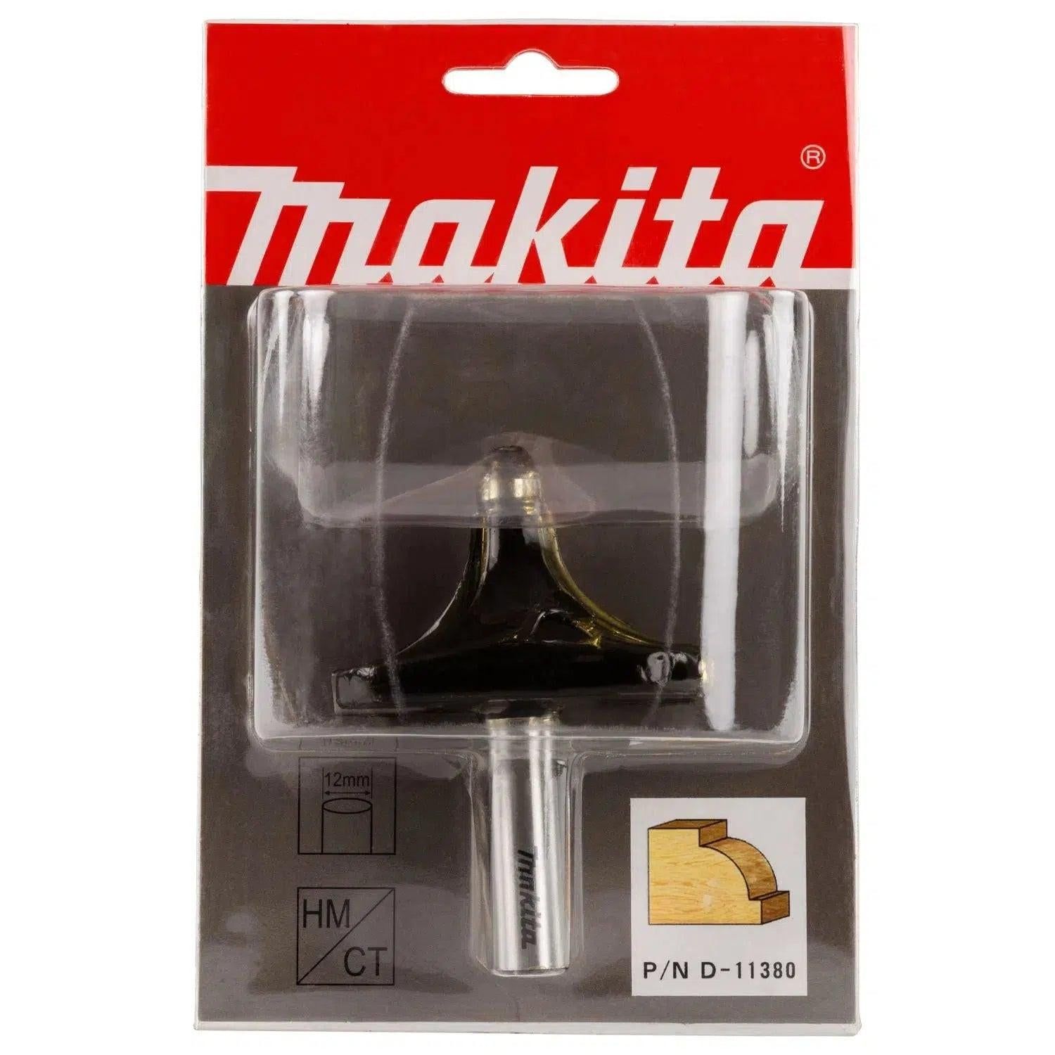 Makita D-11380 Freesbit Kwartrondfrees   lager S 12mm 63,5x31,75mm R25,4