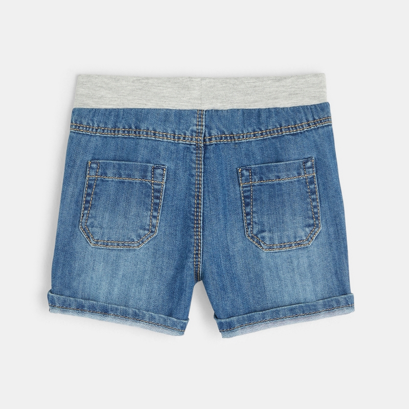 Short en jean bleu bébé garçon