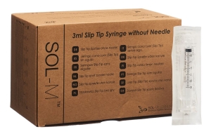 SOL-M Einwegspritze 3 ml Slip Tip Box, 100 Stück