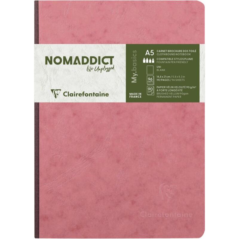 Carnet brochure Age Bag A5 192 pages uni - Rose antique