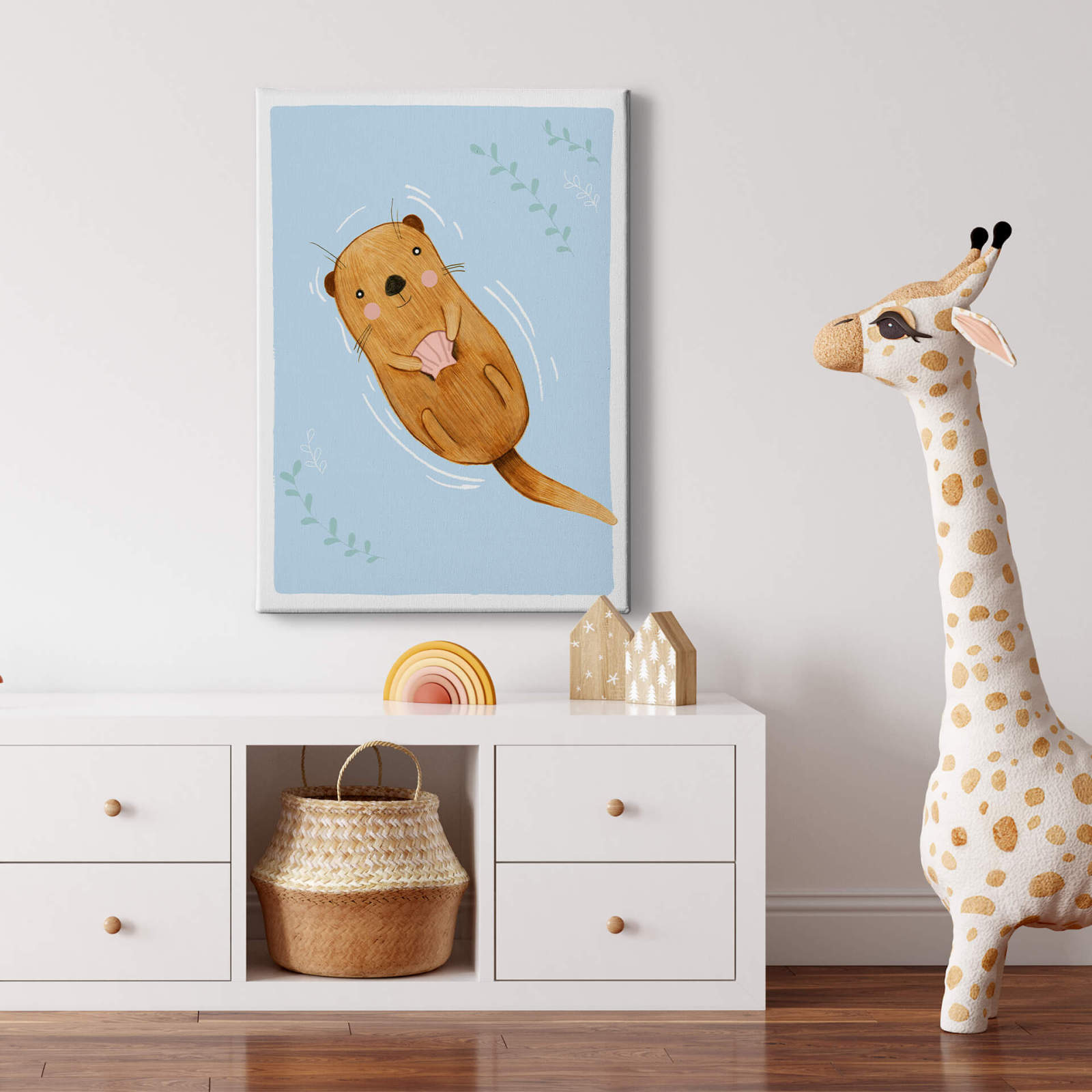 Leinwandbild OTTER - braun-blau - 50x70 cm