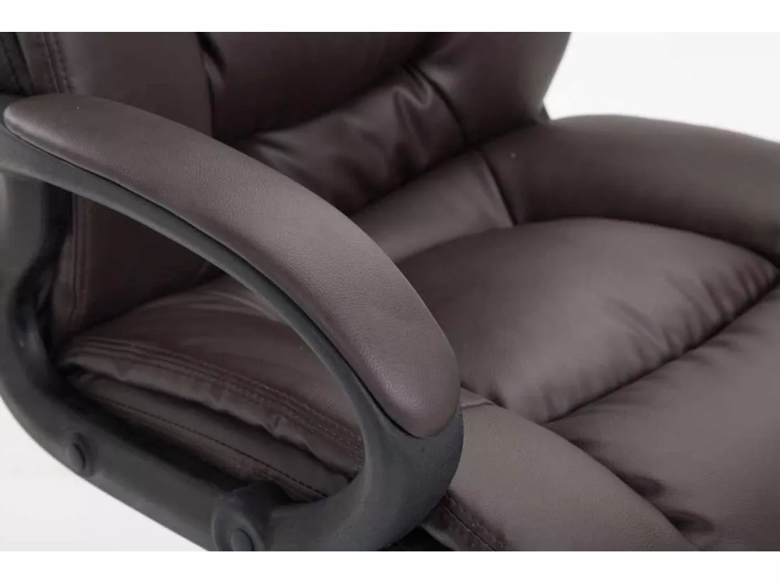 Chaise de bureau - Similicuir & Noir - Marron - XL Sparta