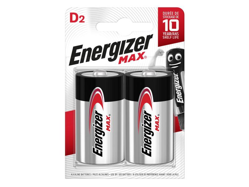 Energizer Batterie MAX Mono D , 2 Stück Typ LR20 / D / Mono, 2 Stück