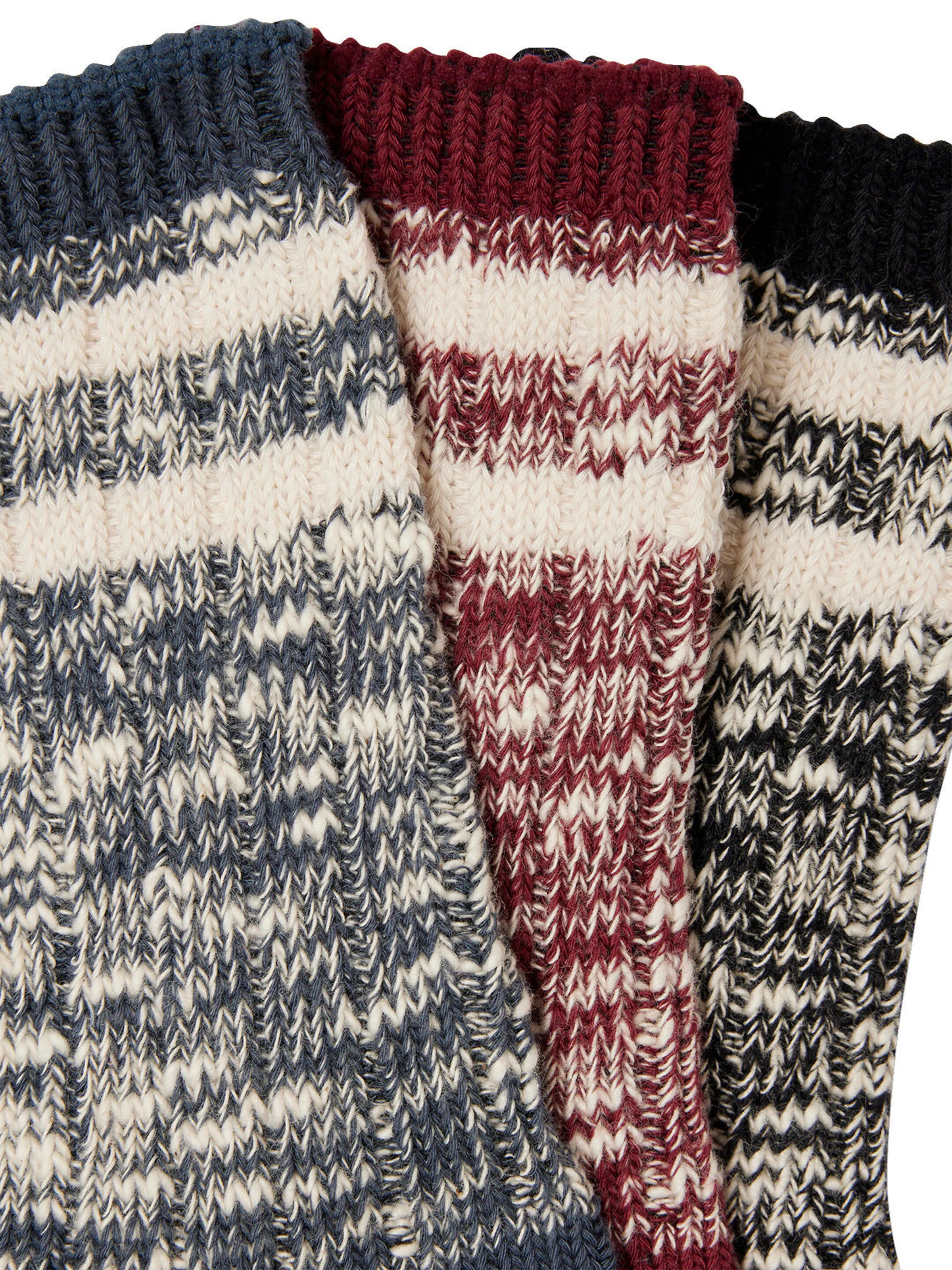 Vertbaudet 3er-Pack melierte Jungen Socken graublau