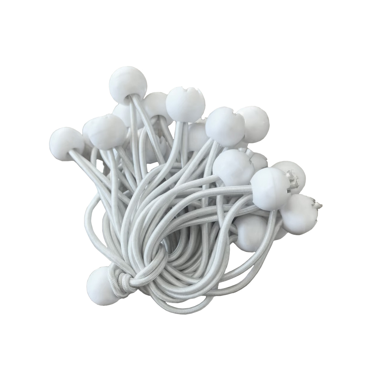 Spanngummi mit Kugel weiss 25 Stk. 15 cm