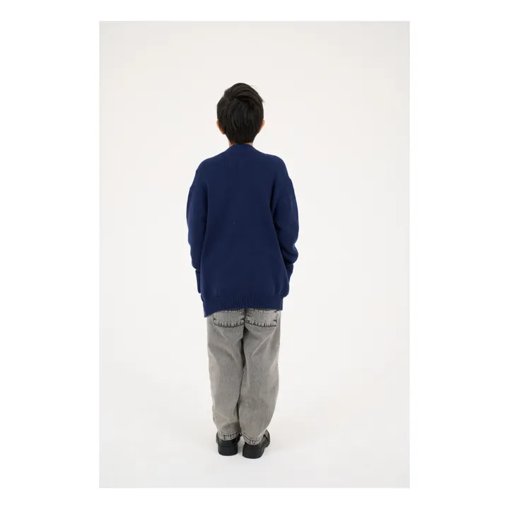 Repose AMS Cardigan Grandpa | Bleu nuit