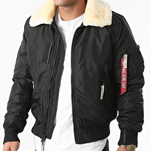 Bomber Col Mouton Injector III Noir