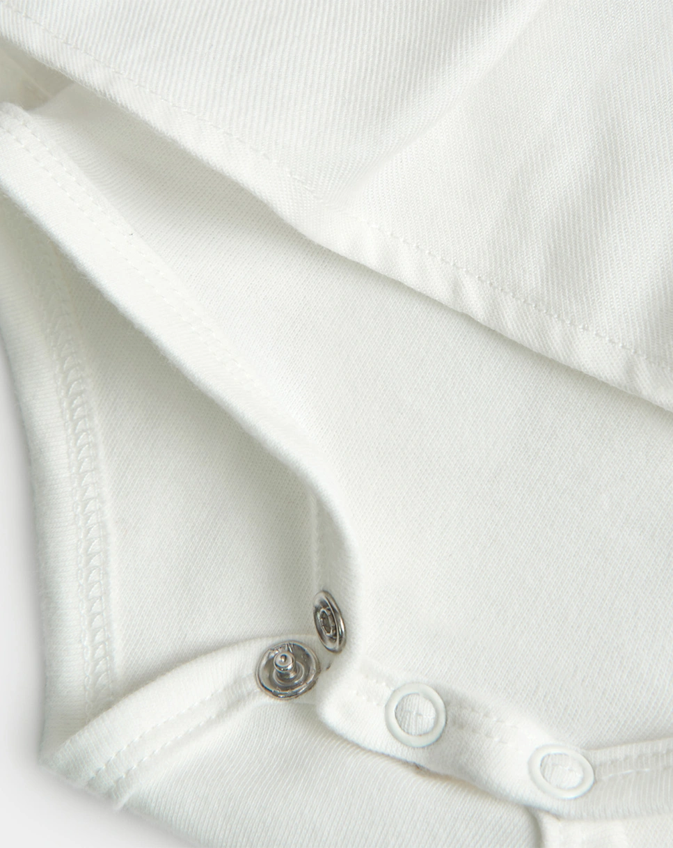 Langarm-Body-Bluse in off white