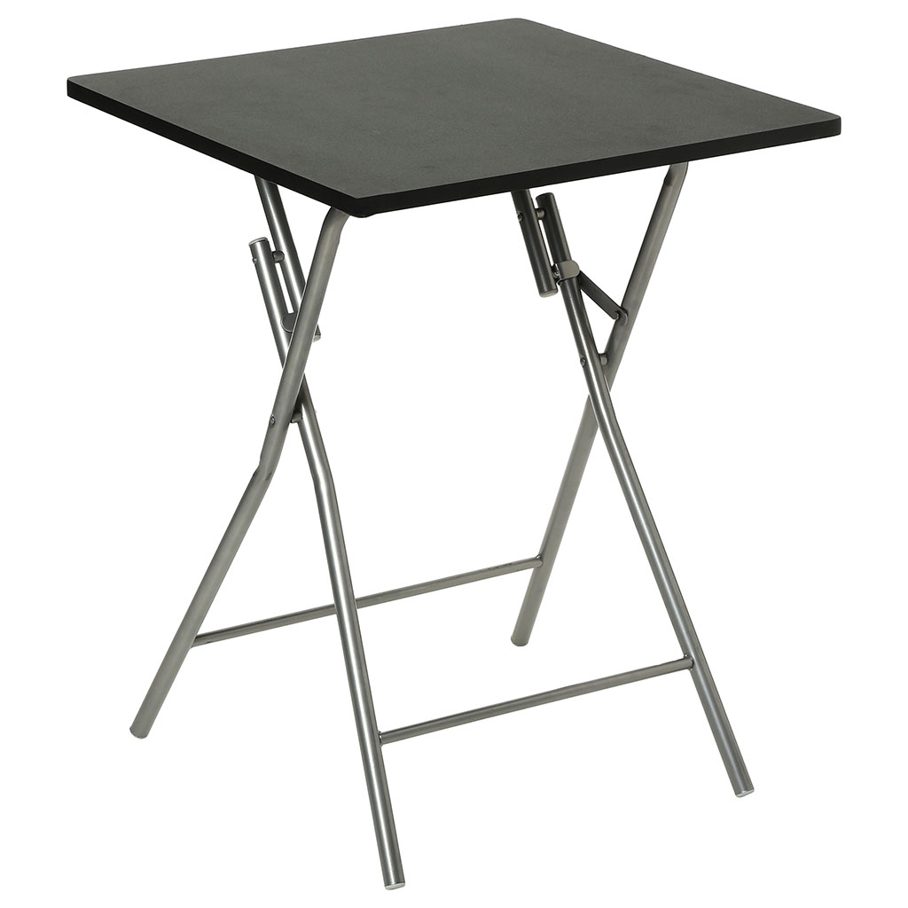 Table pliante BASIC métal noire 60x75x60cm