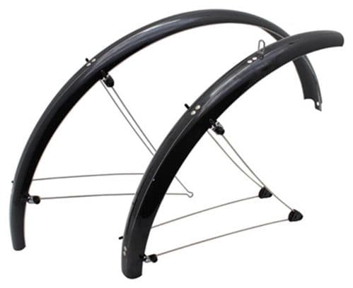 GARDE BOUE VTT TRINGLES 24'' STRONGLIGHT COUNTRY 54mm NOIR (PAIRE) AVEC FIXATION CLASSIC TRINGLES INOX