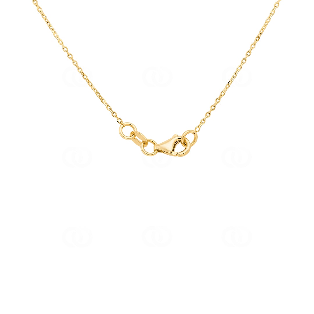 Collier mit Anhänger 750/18 K Gelbgold mit Diamanten 0.16 ct H/si
