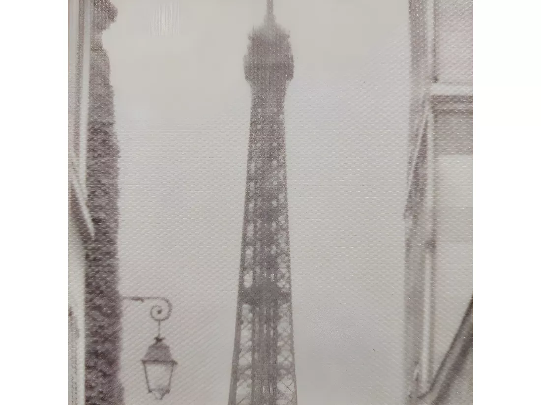 Tableau imprimé Tour Eiffel sur cadre en bois noir 30x40 cm - EIFFEL