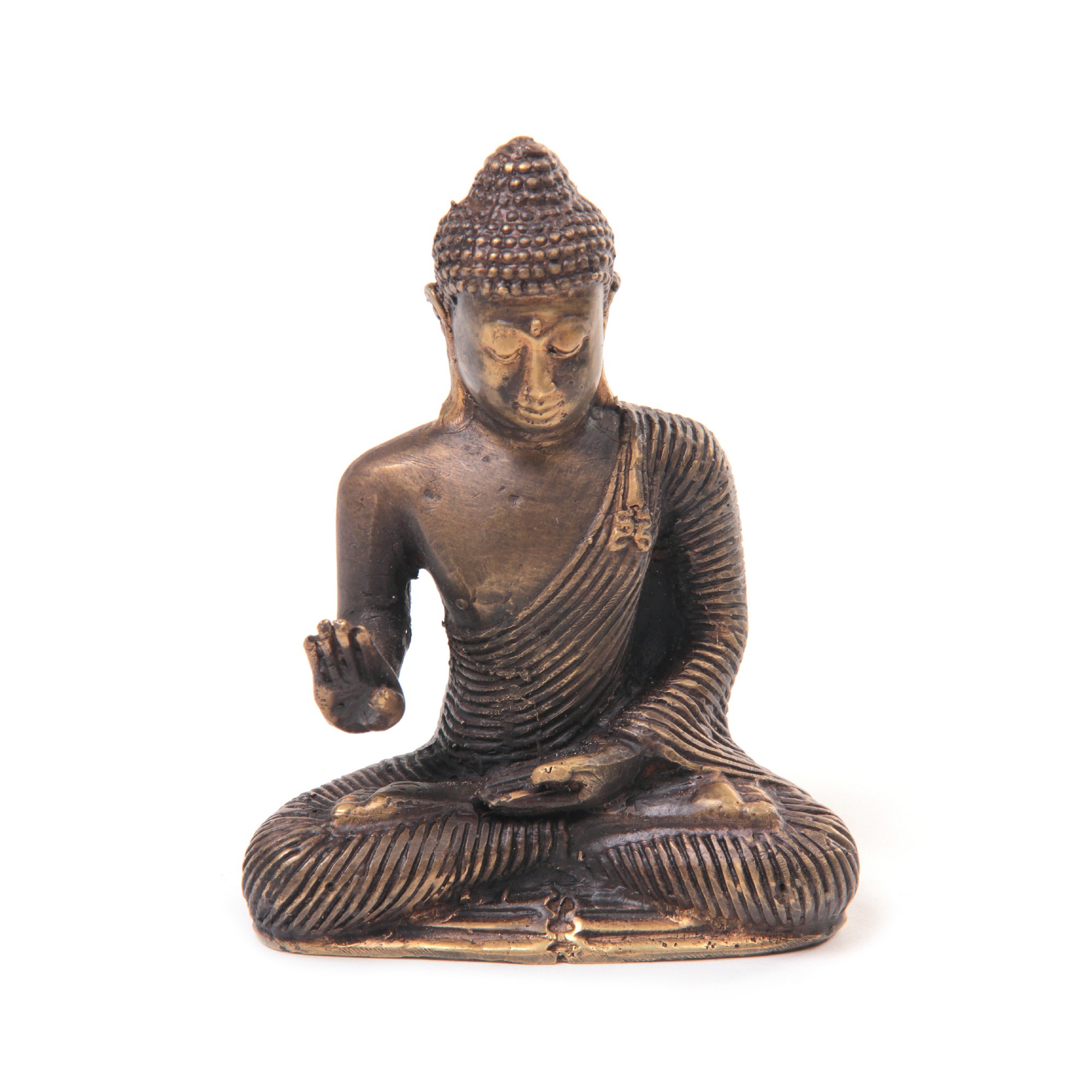 Bronzestatue 'Buddha sitzend', H 13 cm, B 10 cm, T 5 cm von fischer's lagerhaus