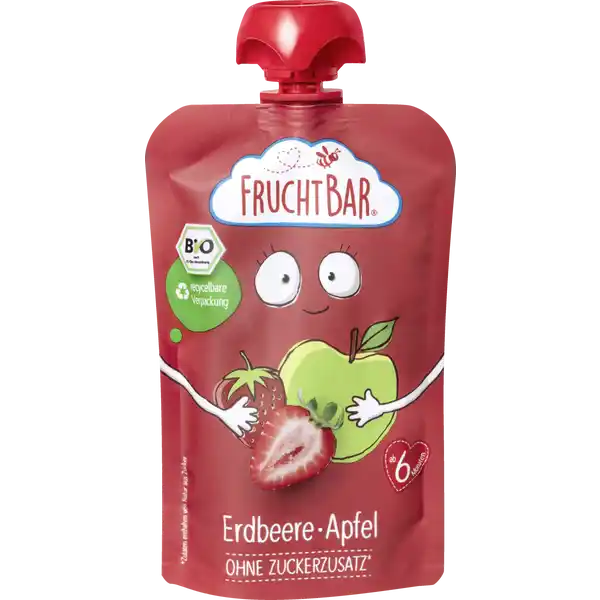 Bio-Fruchtpüree Erdbeere, Apfel