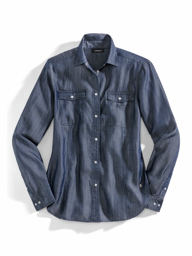 Lyocell-Jeansbluse Extraleicht