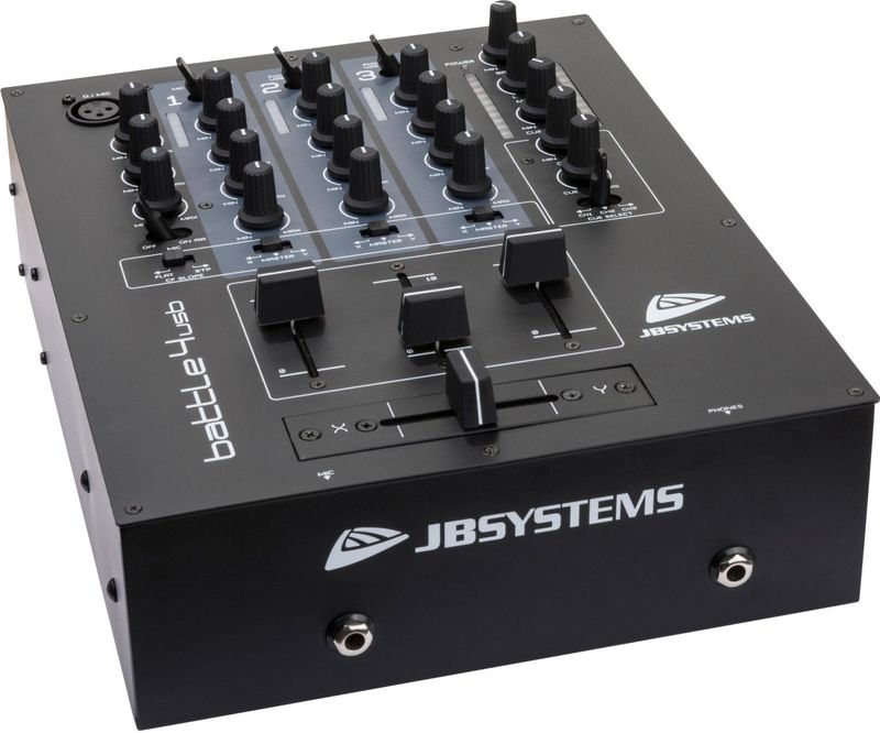 JB Systems - BATTLE4-usb - DJ Mixer - Vier Kanalen - Dubbele USB-audio