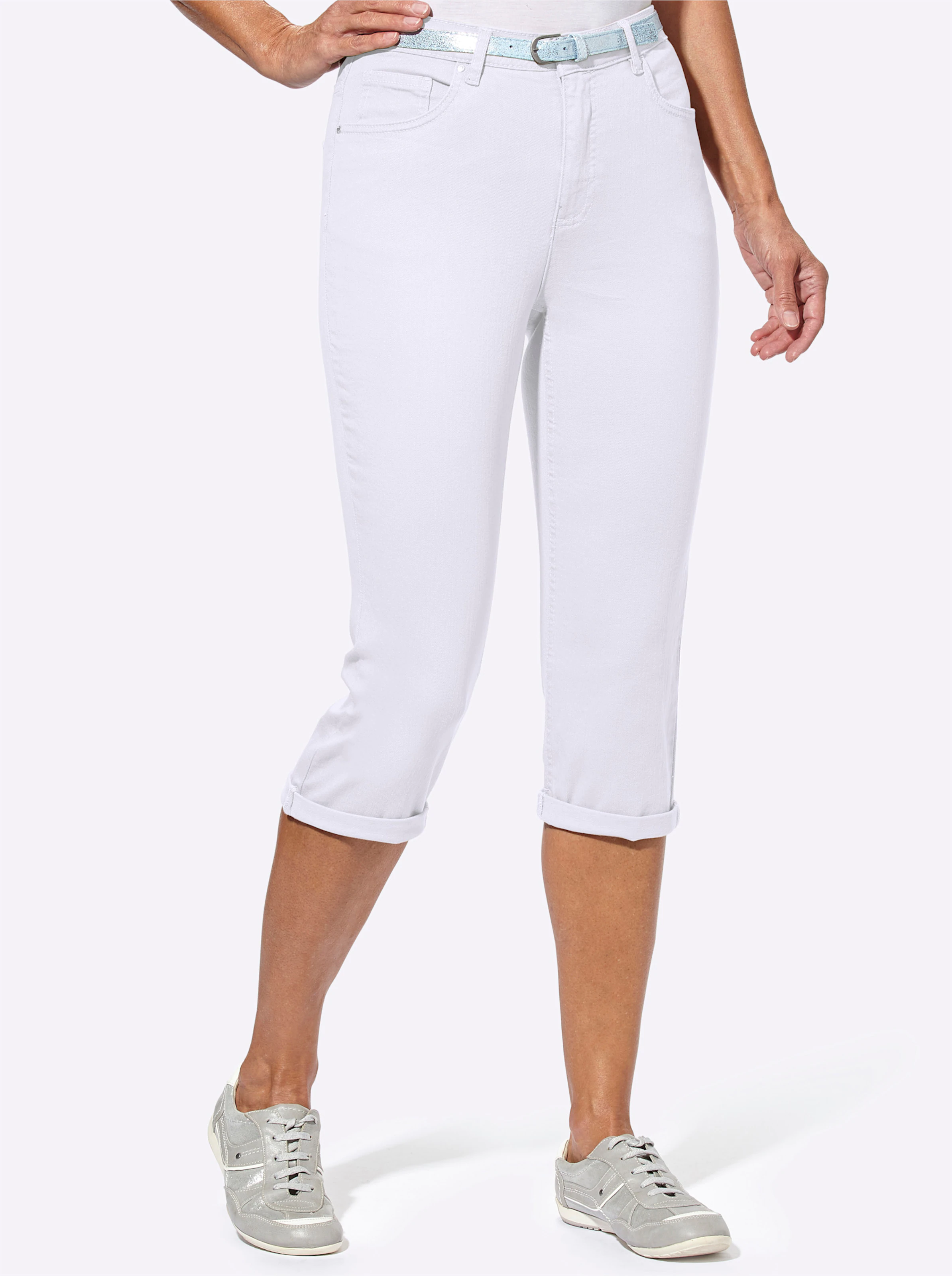 Caprihose in weiß