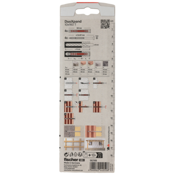 Fischer DuoXpand constructieplug 10x160 mm 4 stuks