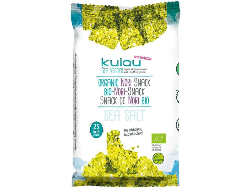 Kulau Bio Algen Nori-Snack 4 g Feiner Nori Algensnack mit Meeresalz