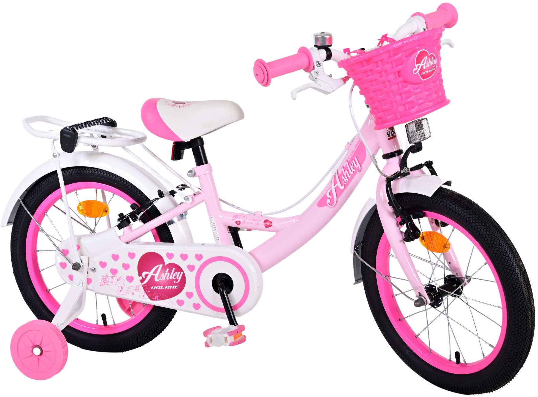 TPFSports Ashley Kinderfahrrad - Mädchen - 16 Zoll - Rücktritt + Handbremse - Rosa