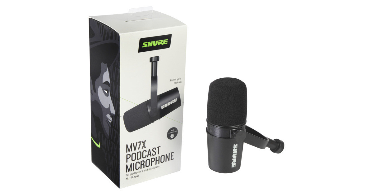 SHUREMV7X Podcastmicrofoon  (Zwart)