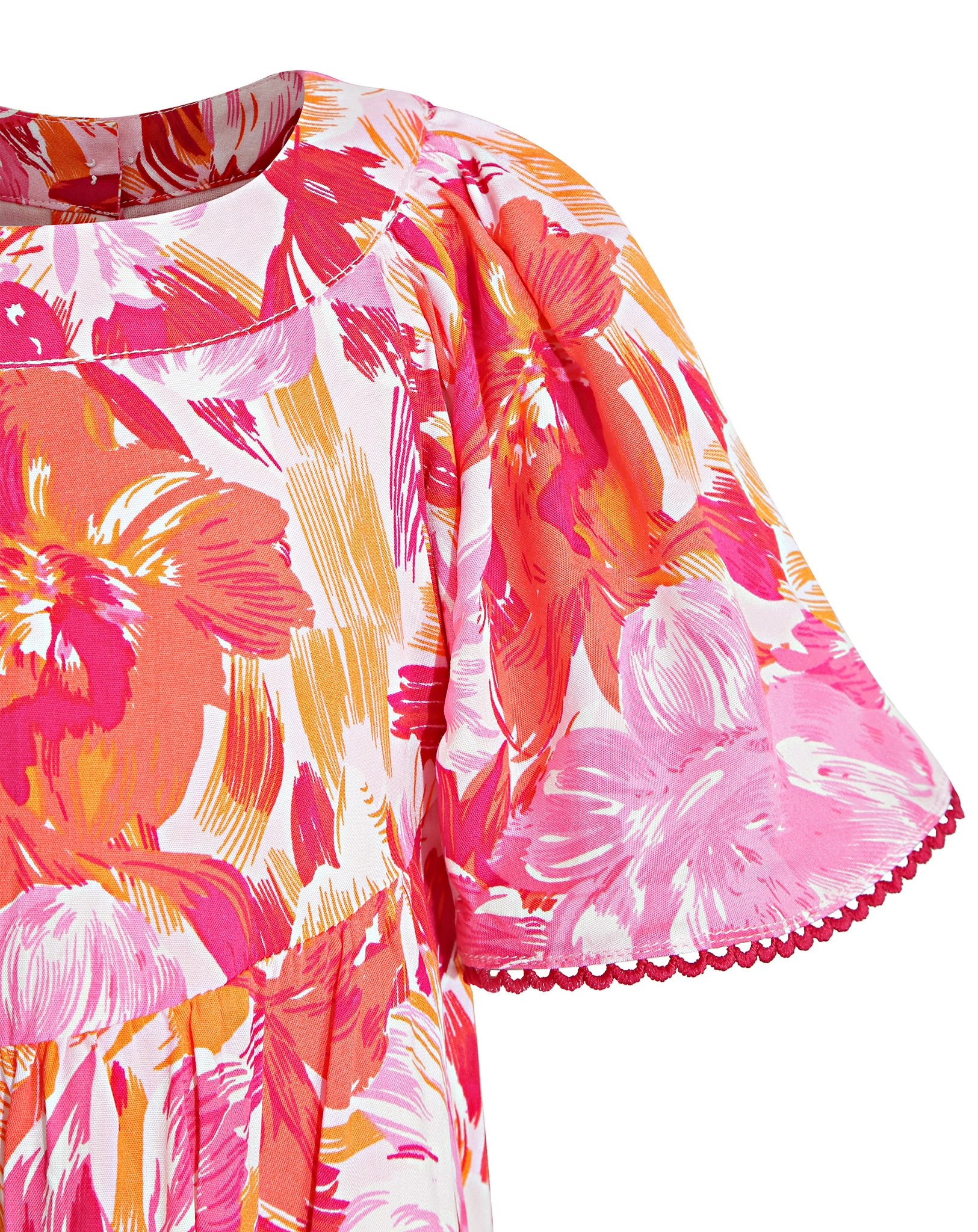 Kurzarm-Kleid DAHLIA in raspberry