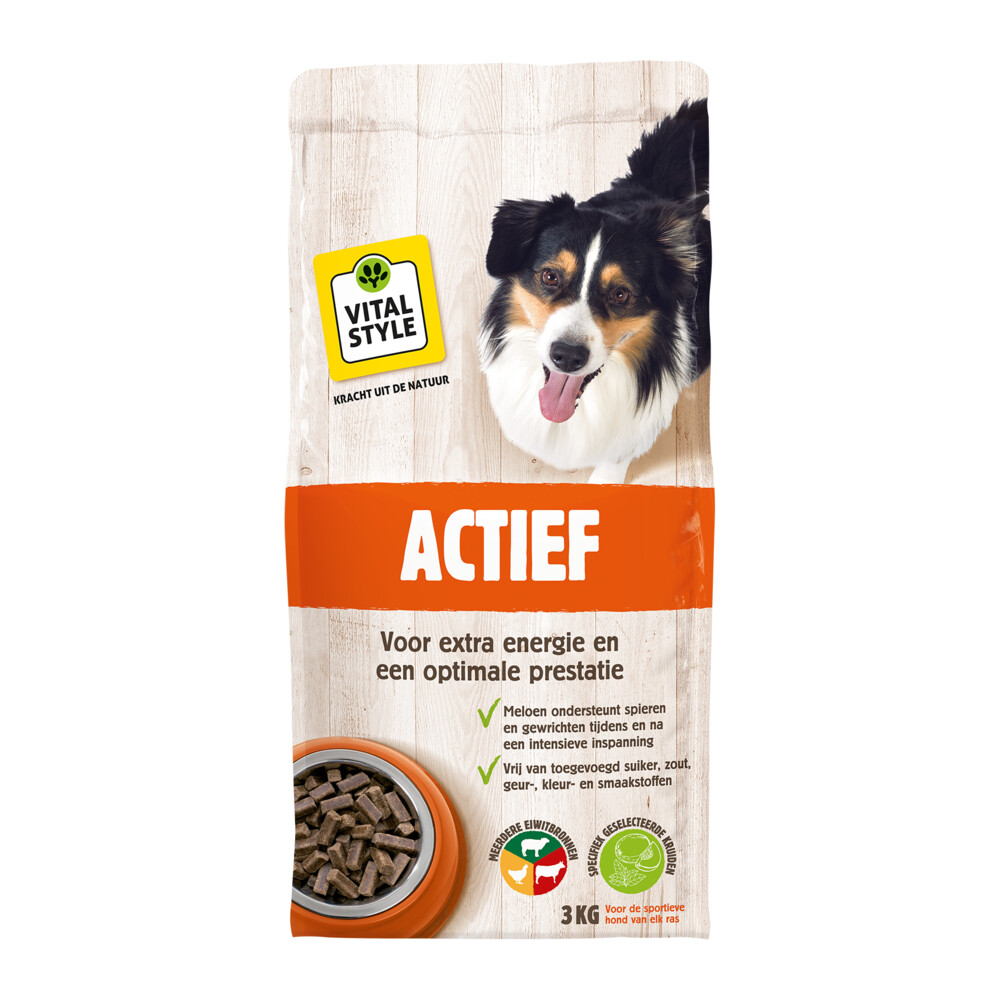 VITALstyle Hondenvoer Actief Hondenbrokken3 kg