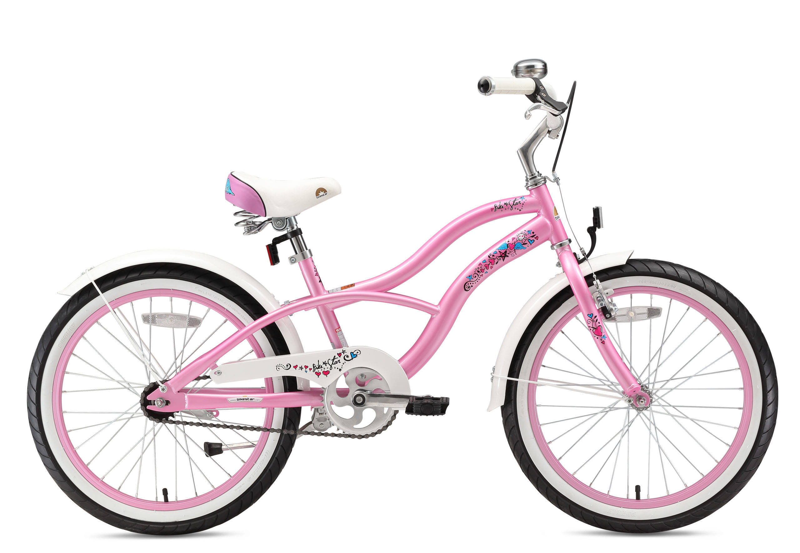 BikeStar Cruiser kinderfiets 20 inch roze