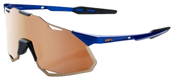 Lunettes 100% Hypercraft XS Bleu Cobalt Brillant - Verres Miroir Cuivre Hiper