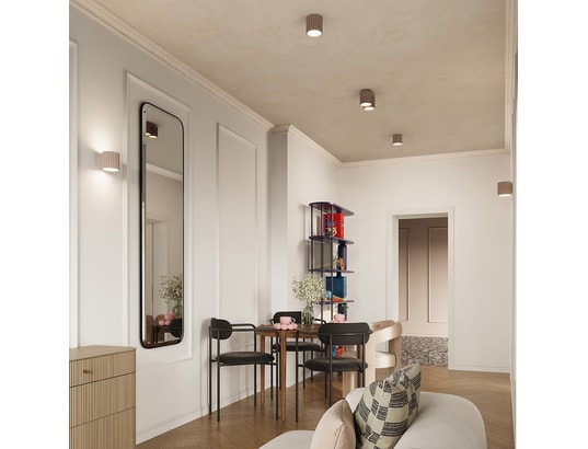 SOLLUX LIGHTING - Plafonnier aura 2 taupe gu10