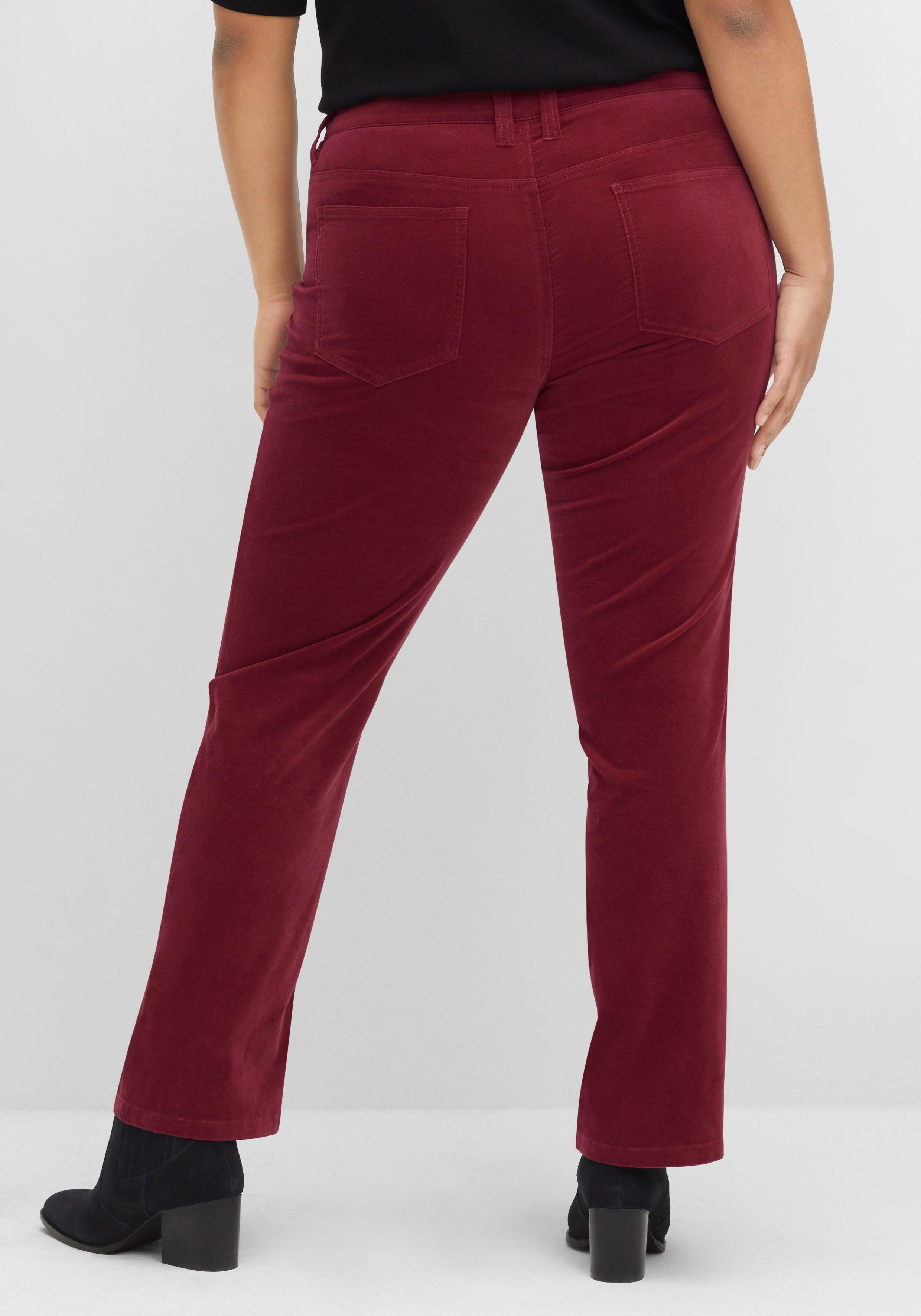 Gerade Samthose in weicher, elastischer Qualität