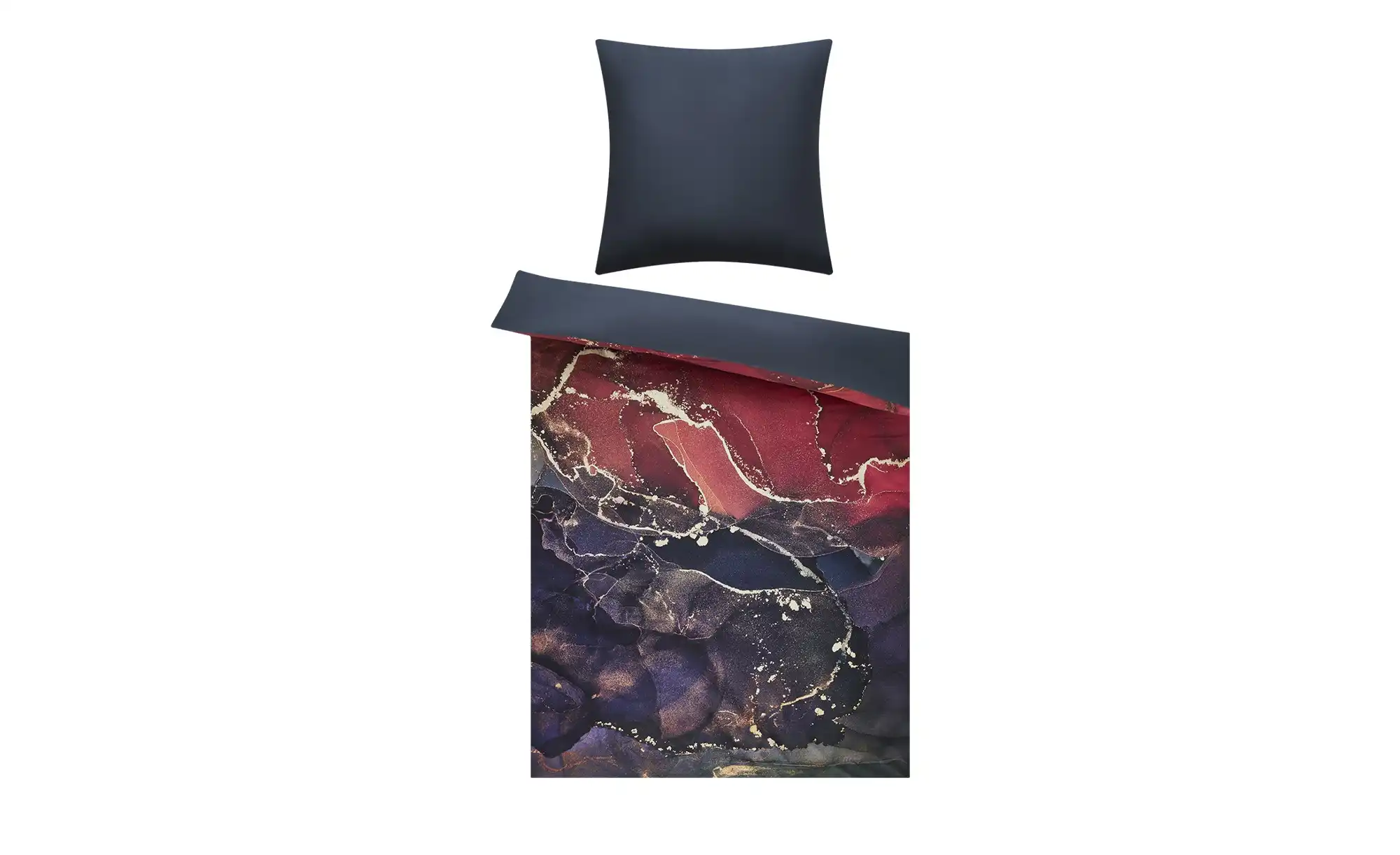 indigo Mako-Satin Bettwäsche Midnight