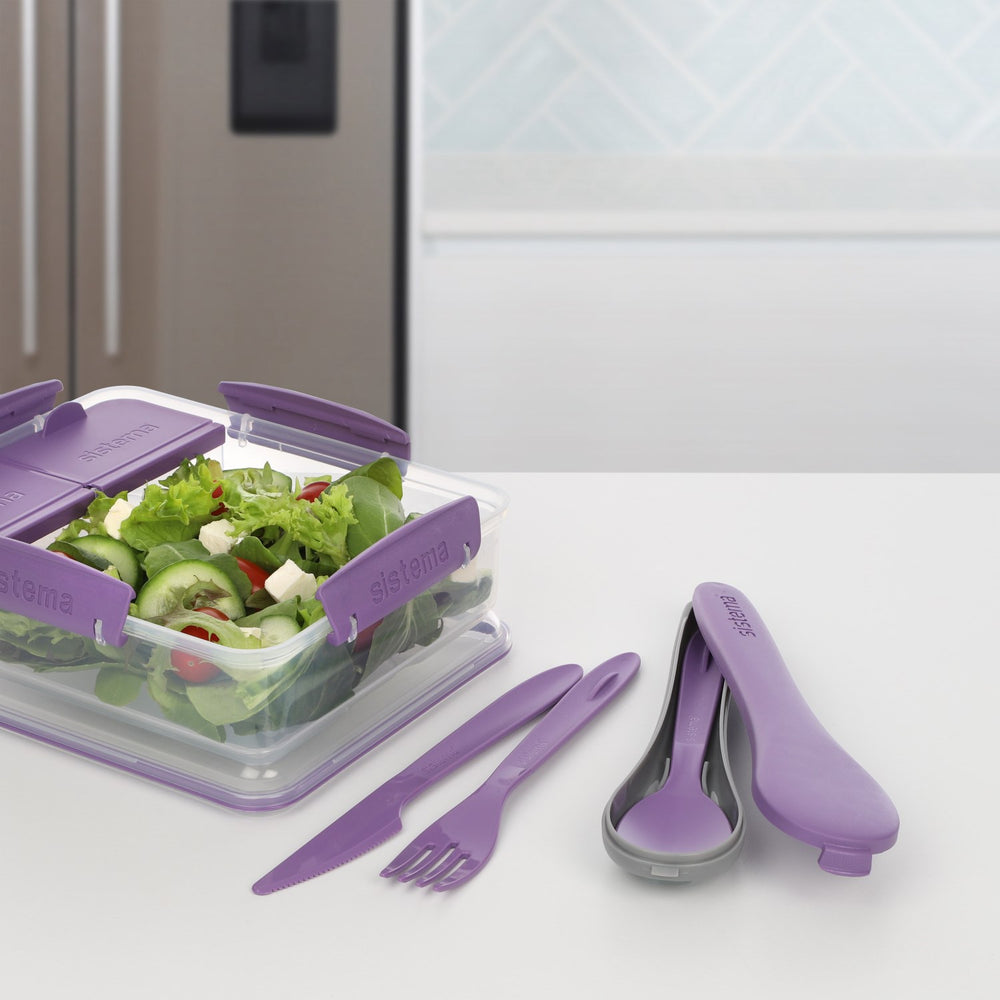 Køb Sistema Misty Purple To Go Bestik Sæt | Luksusbaby