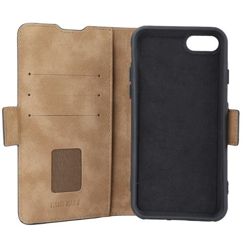 iPhone 16e Echtleder Tasche Flip Cover Hand Made (FABIOIPSE4-07) - Rain Forest