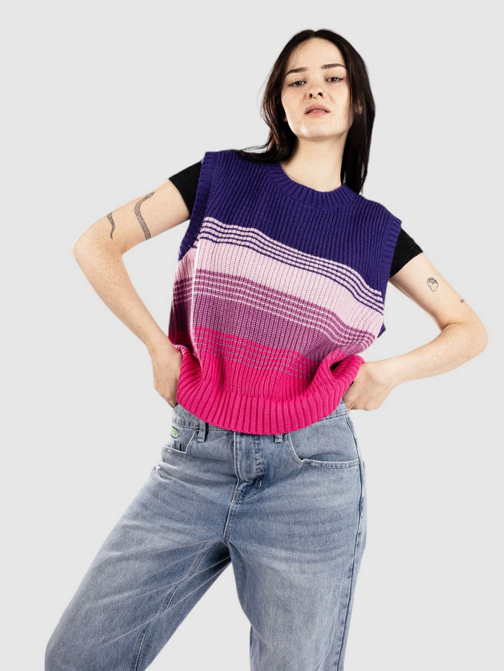 Santa Cruz Afterglow Knit Cardigan purple/pink fade