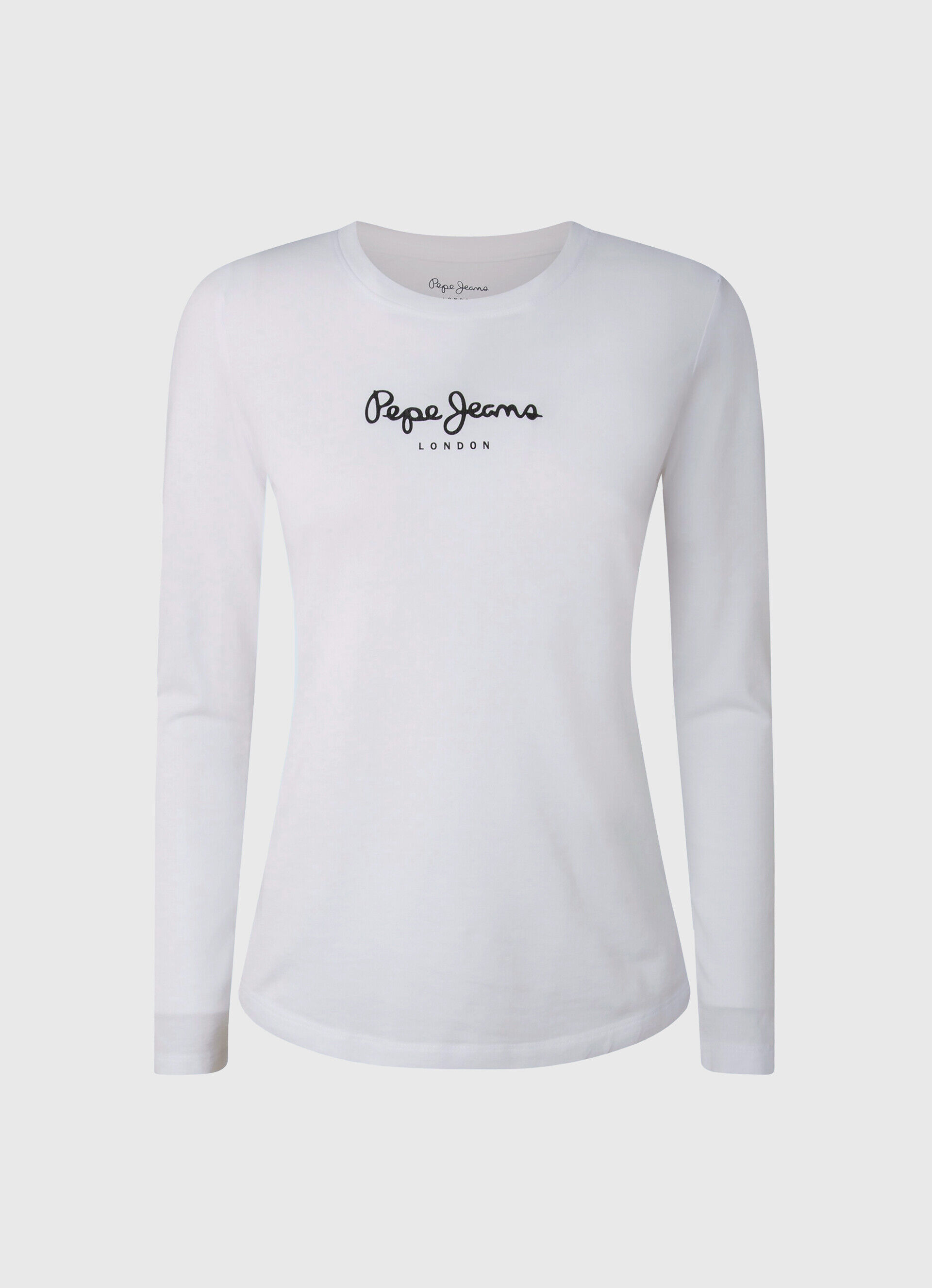 CAMISETA DE ALGODÃO DE MANGA LONGA - branca