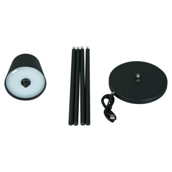 Vloerlamp Linea draadloos LED 3W USB oplaadbaar, zwart