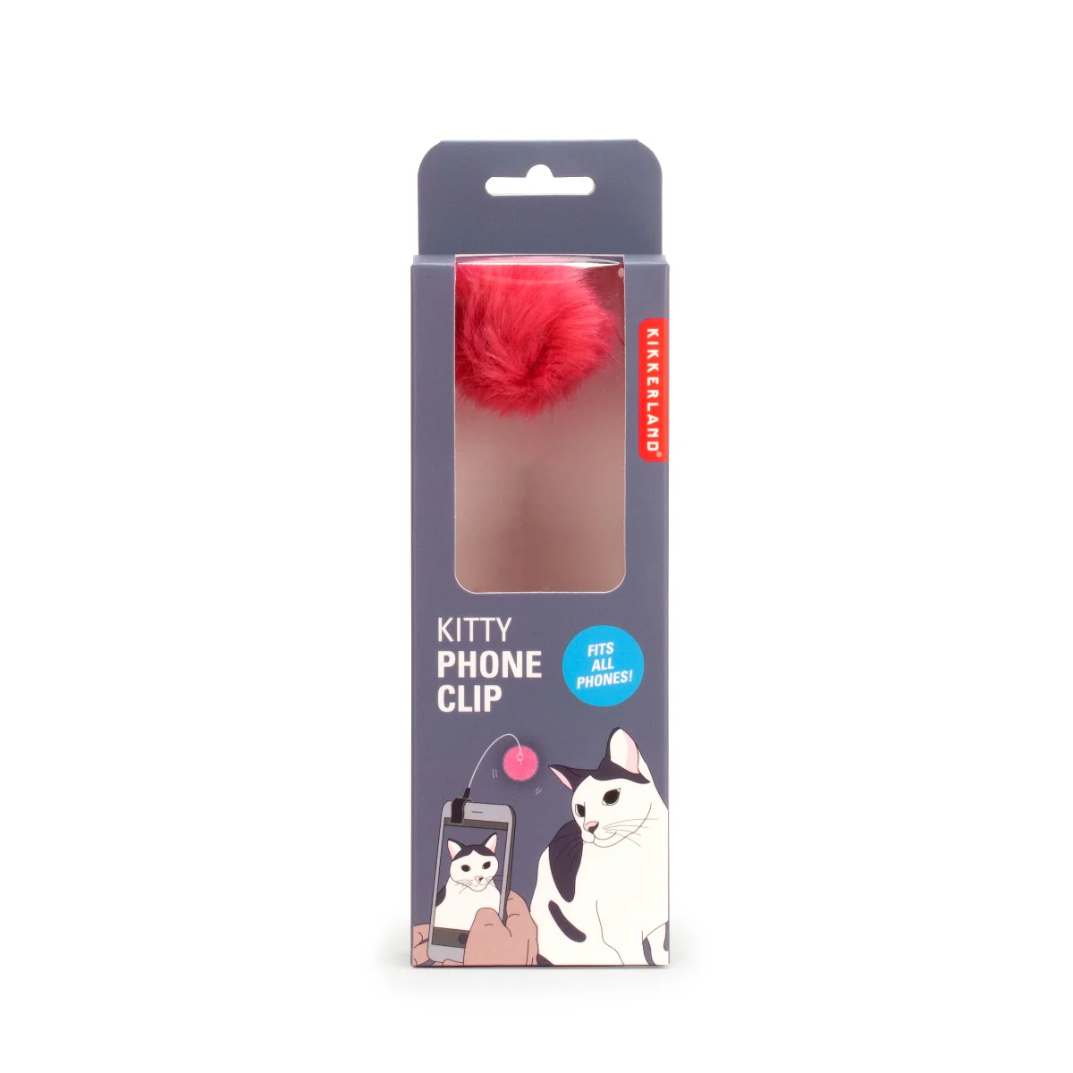 Kikkerland  Kitty phone klips - multi