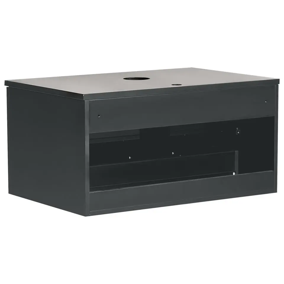 ALZIRA - Badkamermeubel - Zwart - 80 x 52 cm - Hout