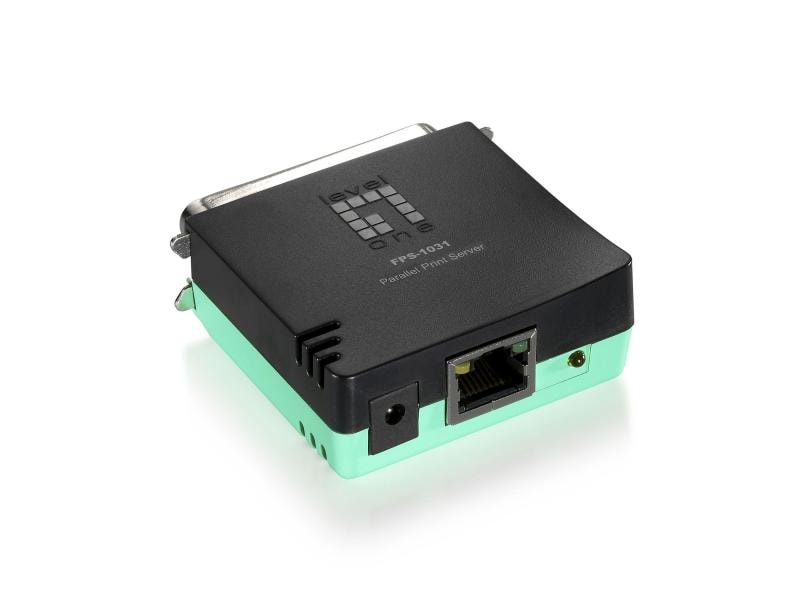 LevelOne Printserver LAN FPS-1031 Parallelport Printserver mit 1 Parallel-Port