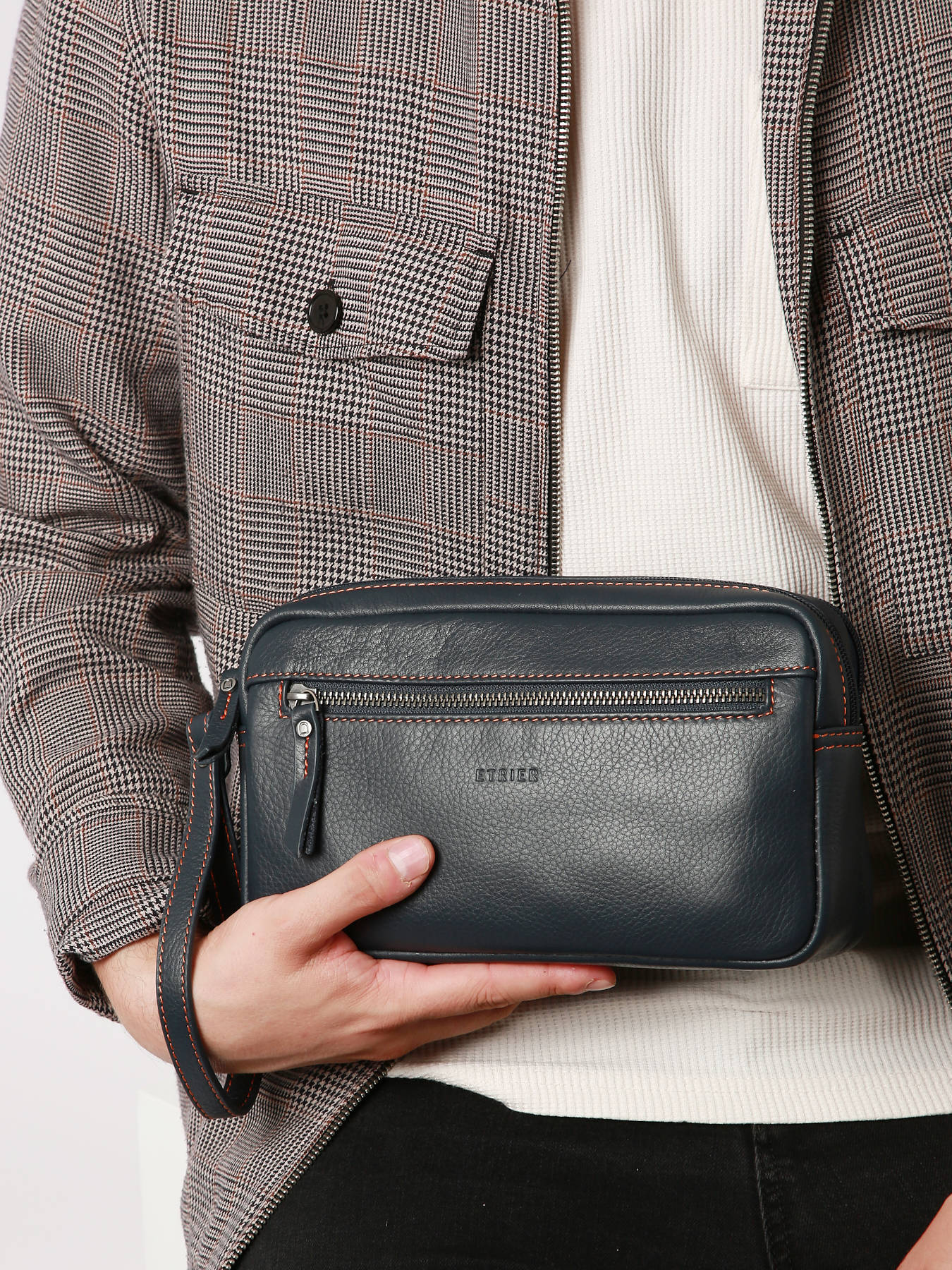 Pochette homme Foulonn cuir ETRIER