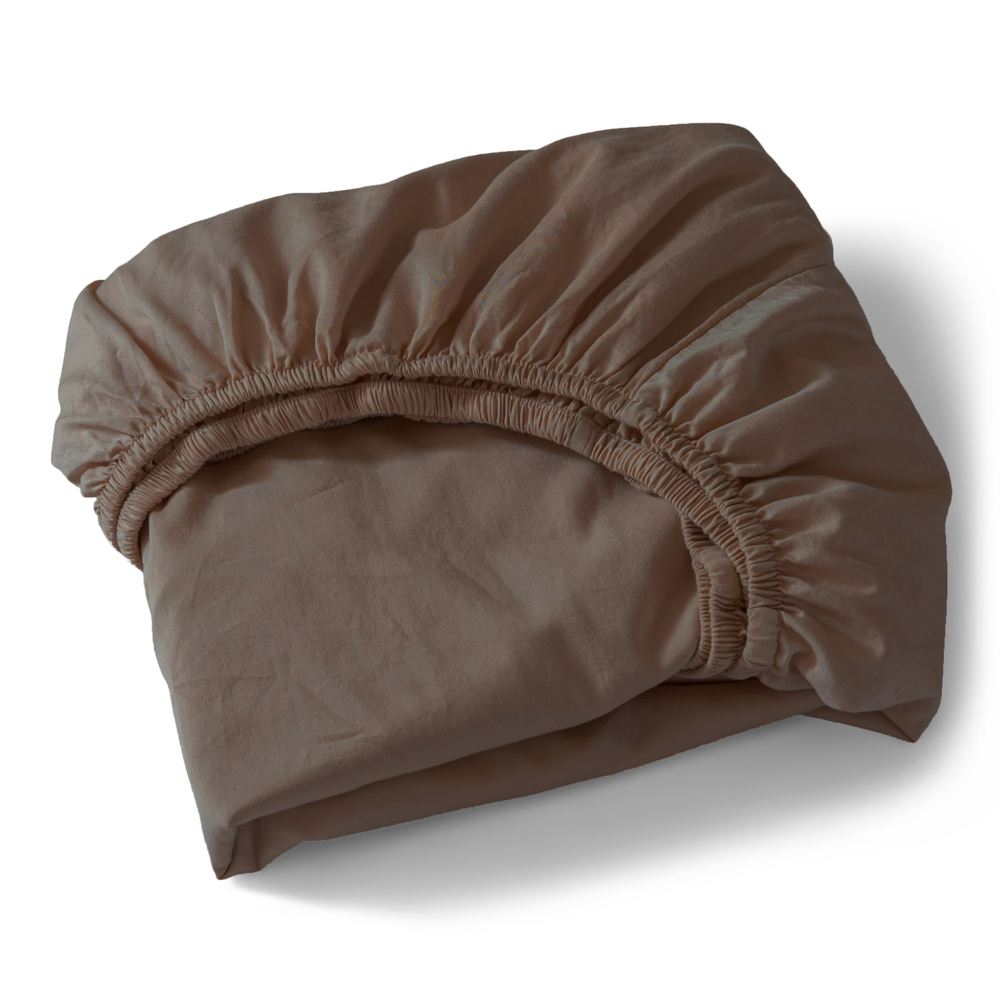 Hoeslaken Cotton 180x200+35 cm dark brown