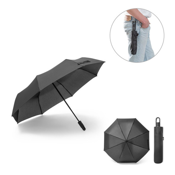 hi!dea 99095 - Parapluie pongé 190T polyester recyclé (100% rPET) avec ouverture et fermeture automatiques